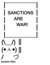 SANCTIONS ARE WAR Empire Files Bunny Tee